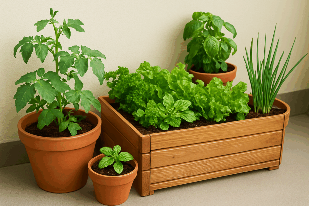 Horta em Vasos e Jardineiras a terceira das 5 ideias de hortas para apartamento